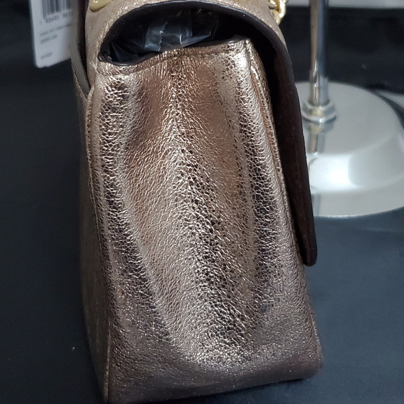 Coach Crinkle Metallic Cassidy Crossbody Rose Gold - Picture 4 of 7